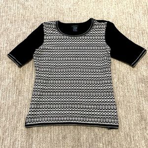 Ann Taylor black and white sweater